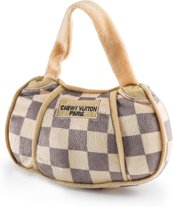 Checker Chewi Vuiton Handbag Chew Toy